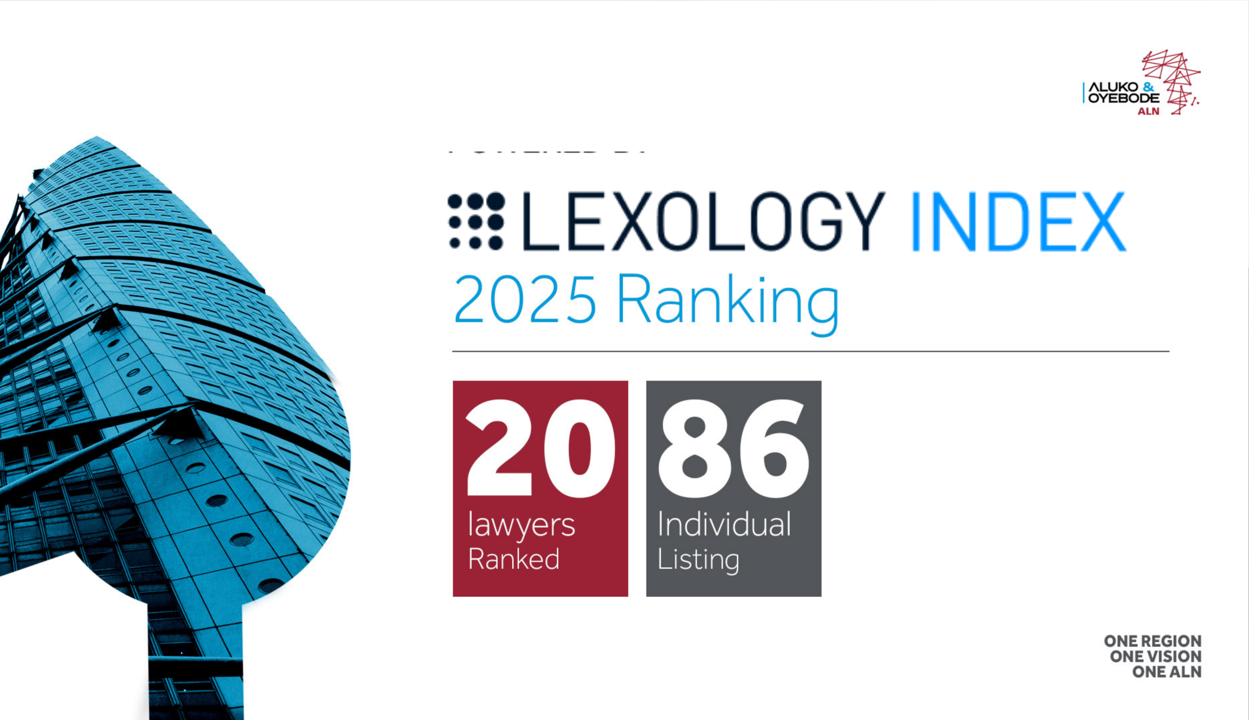 Lexology Intelligence Aluko & Oyebode Recognised in the 2025 Lexology Index - Aluko & Oyebode